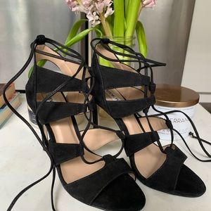 7.5 Steve Madden black suede heels